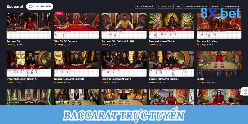 Baccarat Trực Tuyến – Hướng Dẫn Cách Chơi Từ A-Z Baccarat Trực Tuyến